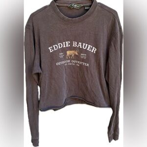 Eddie Bauer Brown Long Sleeve Cotton Shirt | Size Large